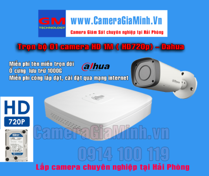 Lắp trọn bộ 1 Camera 1M Dahua