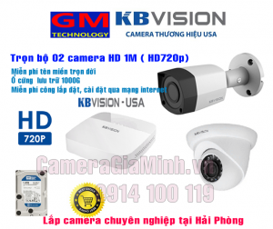 Trọn bộ 2 Camera 1M KBvision - 18 Trọn bộ 2 Camera 1M KBvision