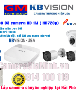 Trọn bộ 3 Camera 1M KBvision