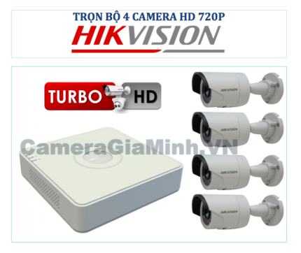 Trọn bộ 4 Camera 1M ( HD 720p)