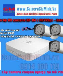 Trọn bộ 3 Camera 1M Dahua HDCVI