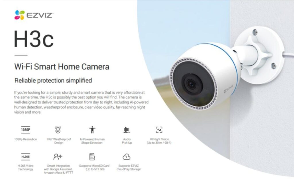 Camera Ngoài Trời Ezviz H3C 2MP - Camera GiaMinh