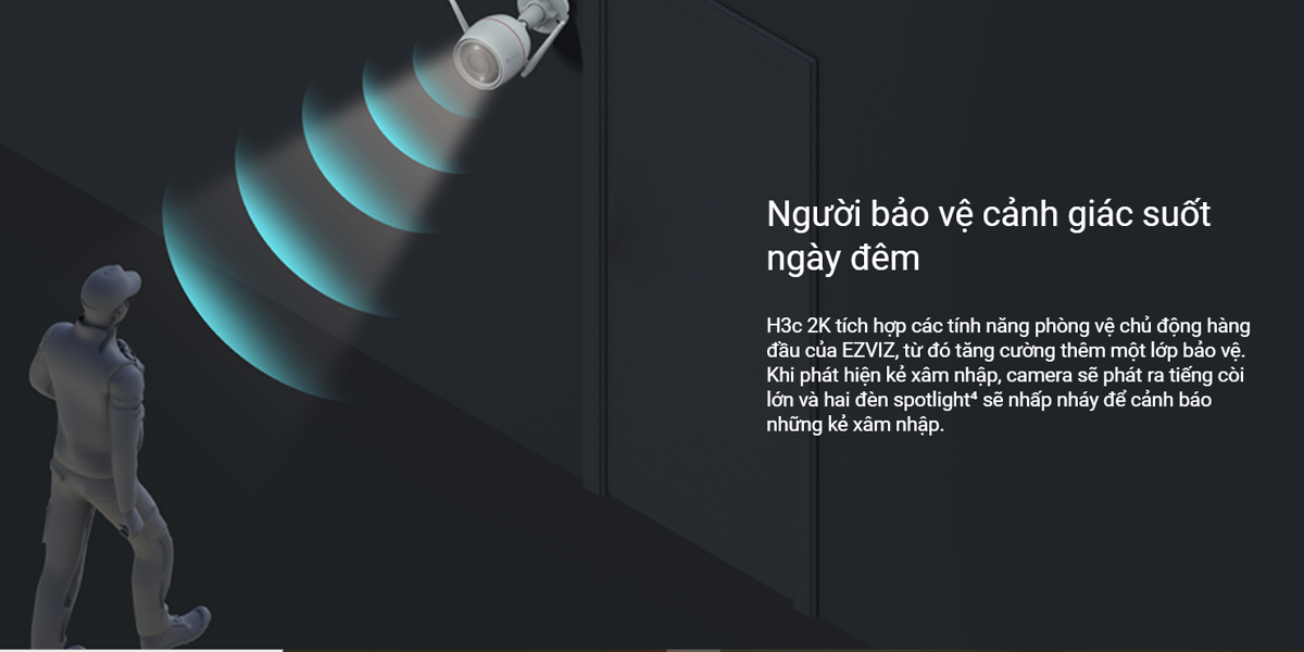 Camera Ngoài Trời Ezviz H3C 2K (3MP) - Camera GiaMinh