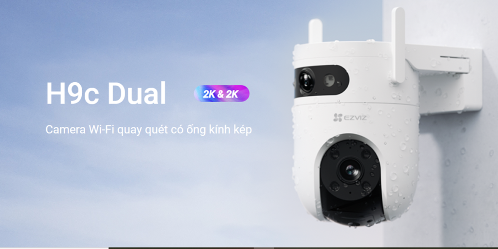 Camera 2 Mắt Ngoài Trời Ezviz H9C 2K (3MP) - 2 Camera 2 Mắt Ngoài Trời Ezviz H9C 2K (3MP) - Camera GiaMinh