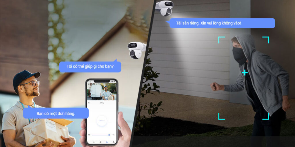 Camera Hai Mắt Ngoài Trời Ezviz H90 (4MP+4MP) - Camera GiaMinh