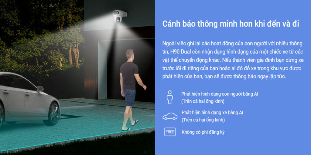 Camera Hai Mắt Ngoài Trời Ezviz H90 (4MP+4MP) - Camera GiaMinh