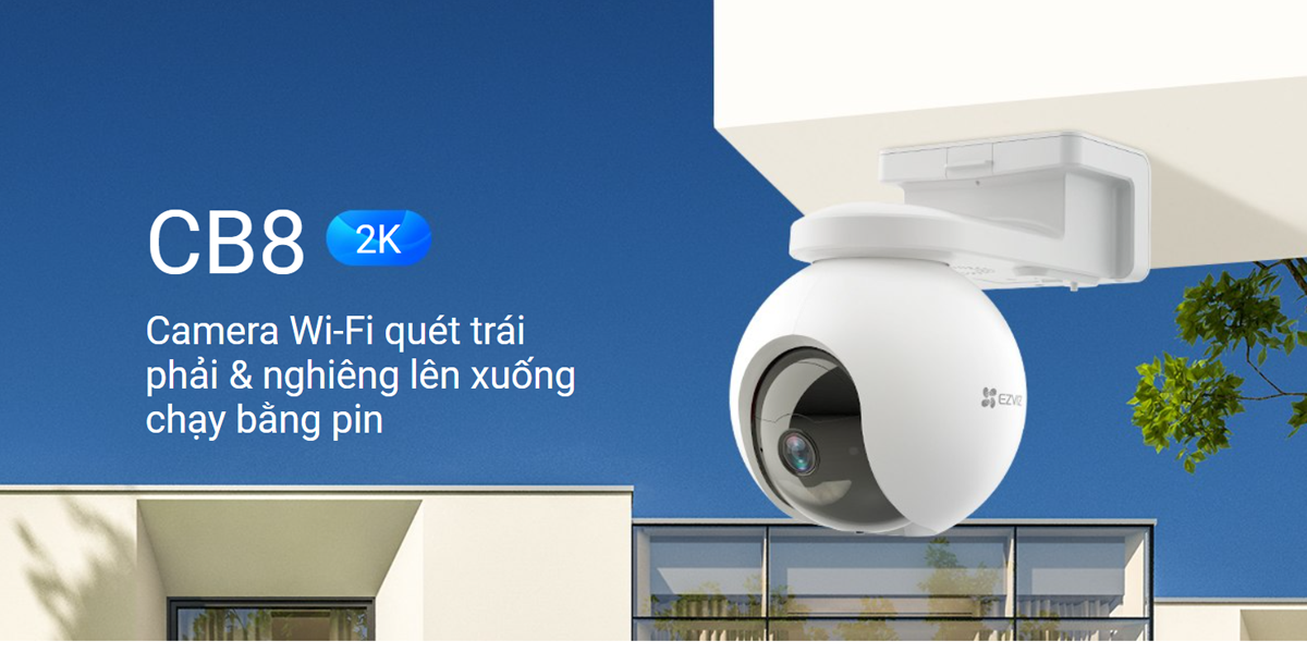 Camera Ngoài Trời Dùng Pin Ezviz CB8 (3MP) - 2 Camera Ngoài Trời Dùng Pin Ezviz CB8 (3MP) - Camera GiaMinh