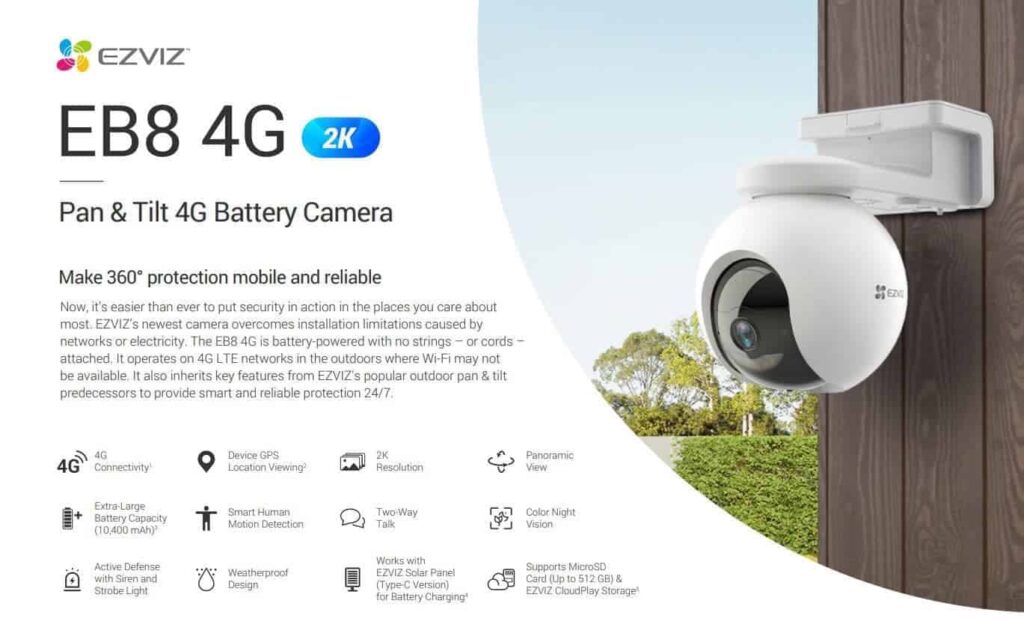 Camera 4G quay quét sử dụng pin EB8 4G - 3 Camera 4G quay quét sử dụng pin EB8 4G - Camera GiaMinh