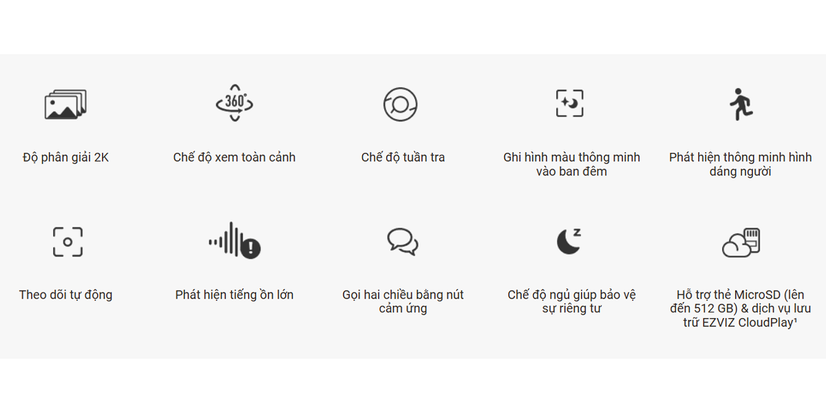 Camera Trong Nhà Ezviz H6C Pro 2K (3MP) - 2 Camera Trong Nhà Ezviz H6C Pro 2K (3MP) - Camera GiaMinh