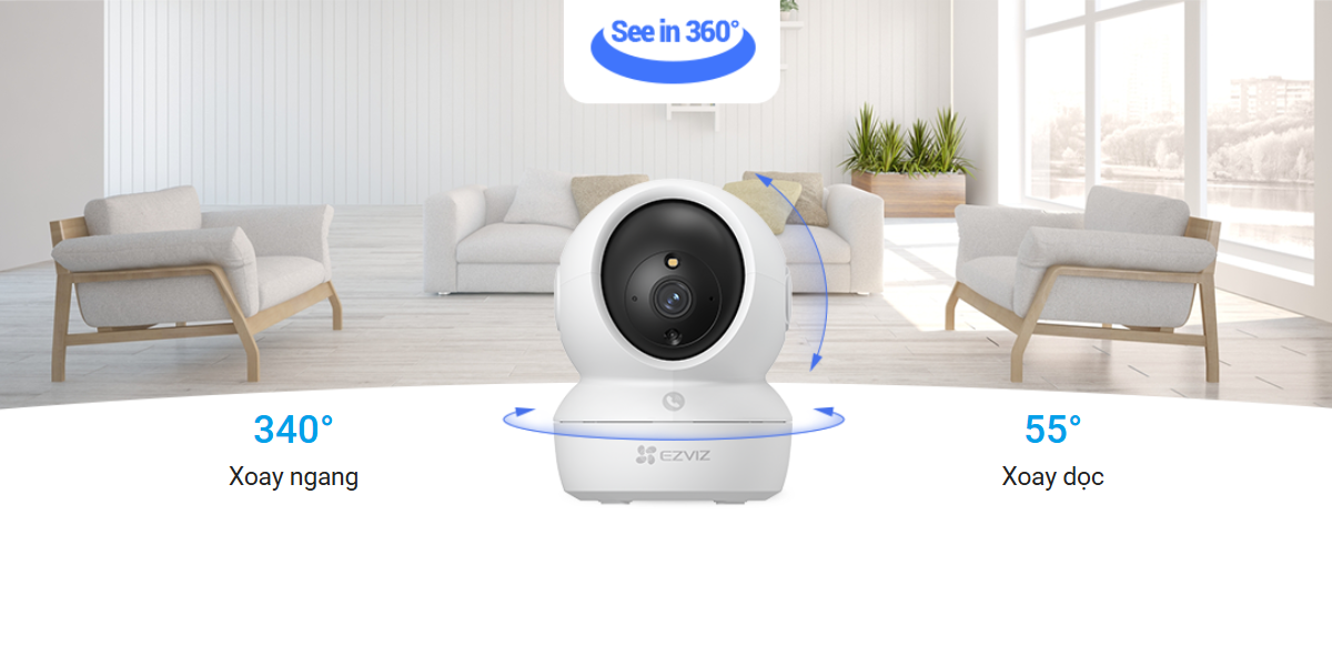 Camera Trong Nhà Ezviz H6C Pro 2K (3MP) - 3 Camera Trong Nhà Ezviz H6C Pro 2K (3MP) - Camera GiaMinh