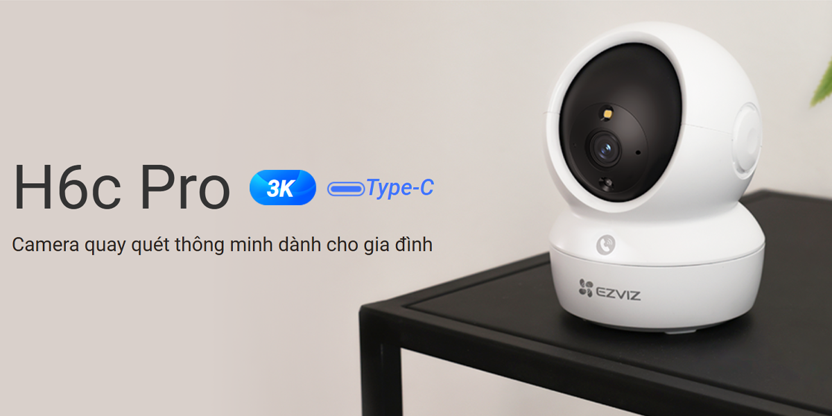 Camera Trong Nhà Ezviz H6C 3K (5MP) - Camera GiaMinh