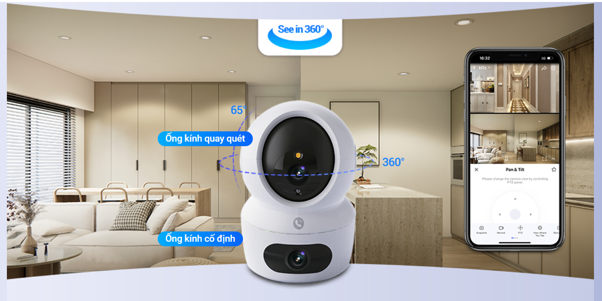 Camera Trong Nhà Ezviz H7C (8.0 MP) - 3 Camera Trong Nhà Ezviz H7C (8.0 MP) - Camera GiaMinh