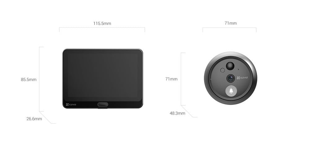 Bộ Chuông Cửa Màn Hình Không Dây Ezviz HP4 - Camera GiaMinh