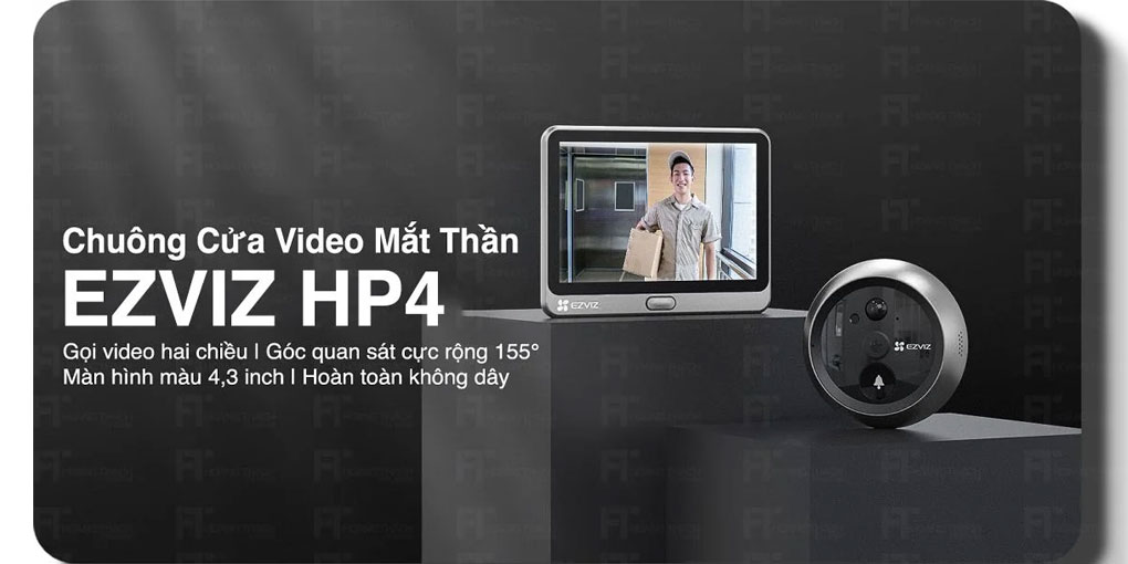 Bộ Chuông Cửa Màn Hình Không Dây Ezviz HP4 - Camera GiaMinh