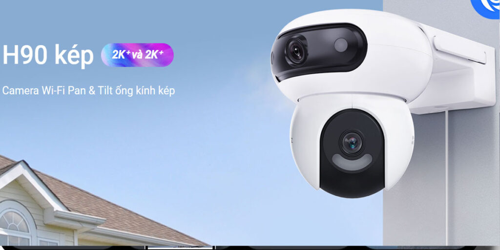 Camera Hai Mắt Ngoài Trời Ezviz H90 (4MP+4MP) - Camera GiaMinh