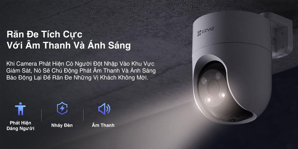 Camera Quay 360 Ngoài Trời Ezviz H8c 2K+ (4MP) - Camera GiaMinh
