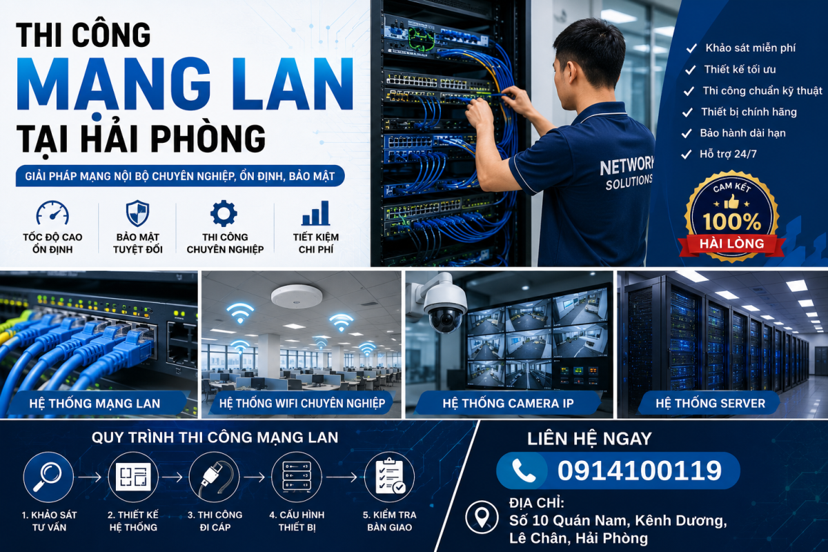 Thi Công Mạng LAN Tại Hải Phòng Chuyên Nghiệp Thi Công Mạng LAN Tại Hải Phòng Chuyên Nghiệp